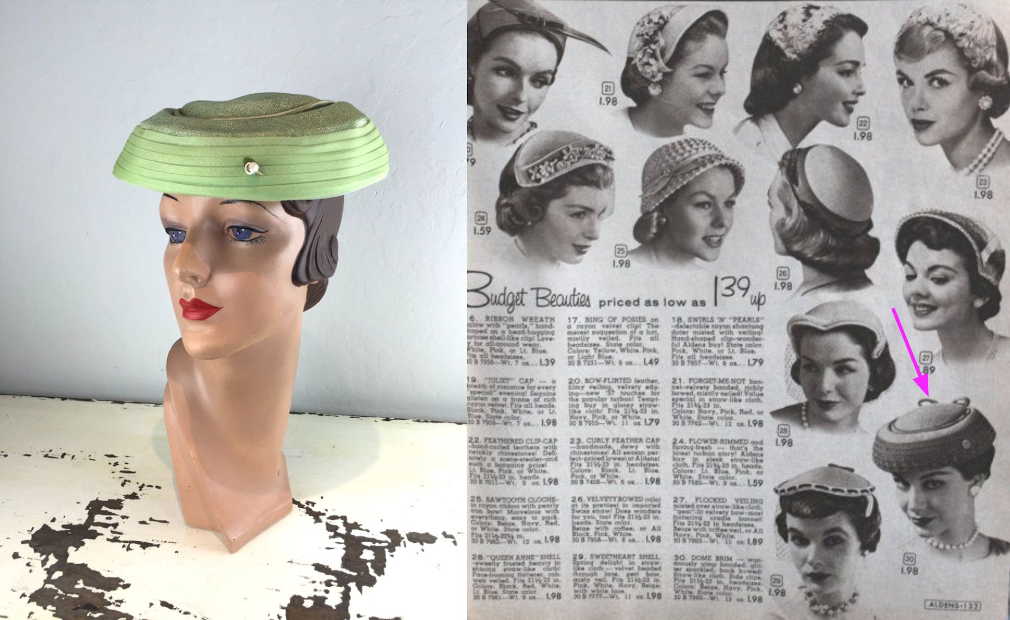 Helen Was a Budget Beauty Vintage 1950s Lime Chartreuse 