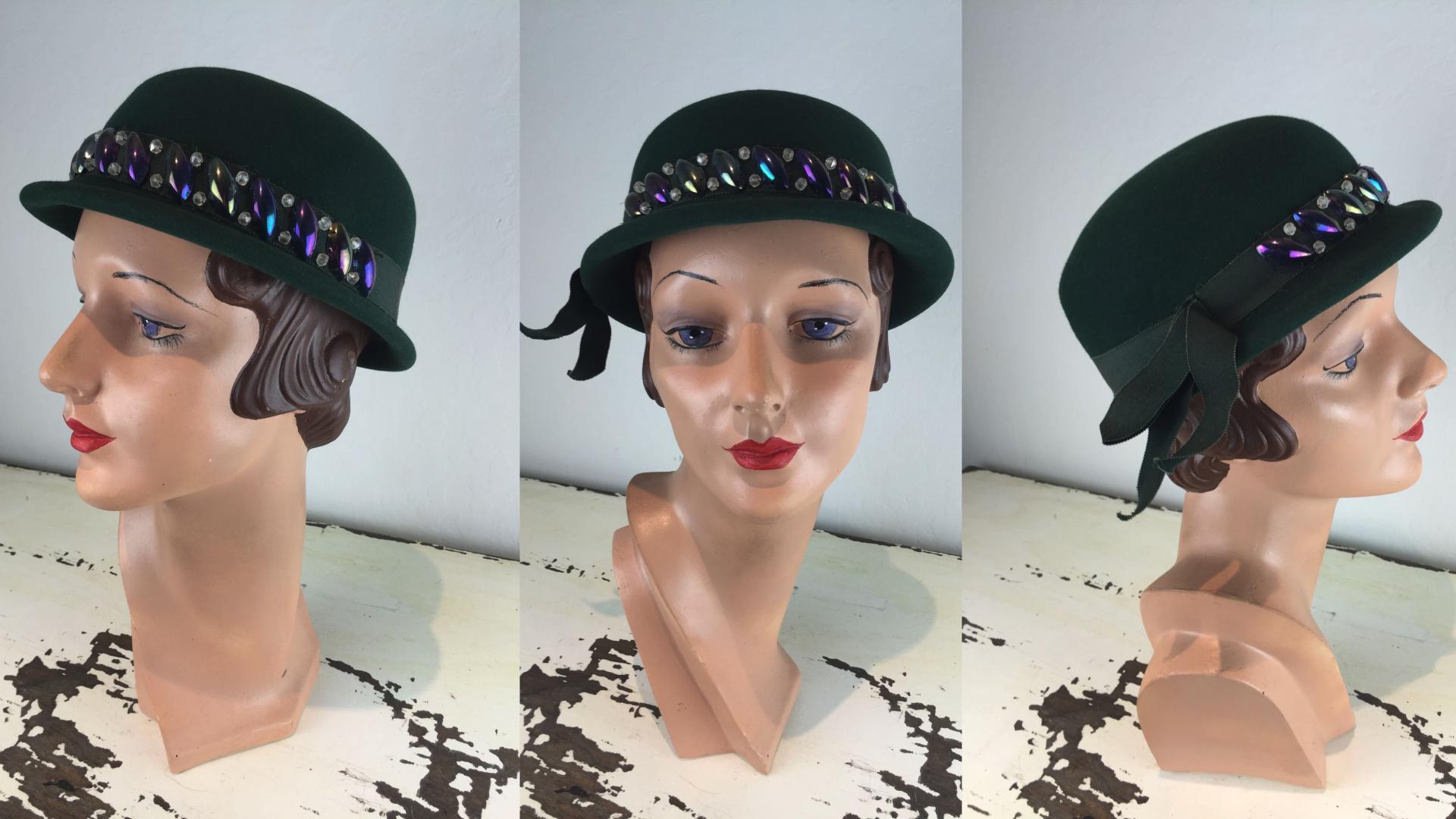 Vintage 50s Hats Lot Of 3 Three Gals Hat Lot #3 - Vintage 1950s Lot of 3 Hats Black  main image 2
