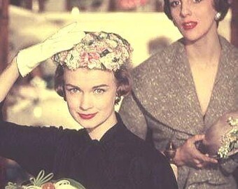 Six Gals Hat Lot #4 - Vintage 1950s Lot of 6 Fascinators  display picture 3