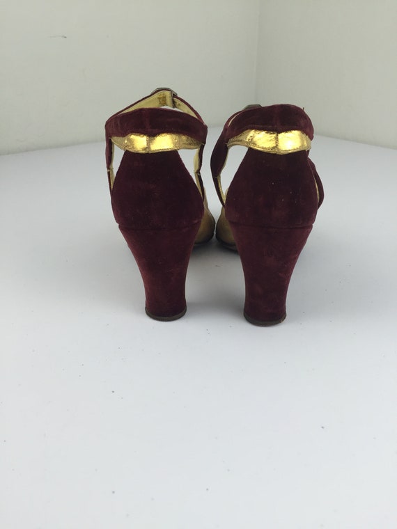 Daring To Dance - Vintage 1930s Oxblood Velvet & … - image 5