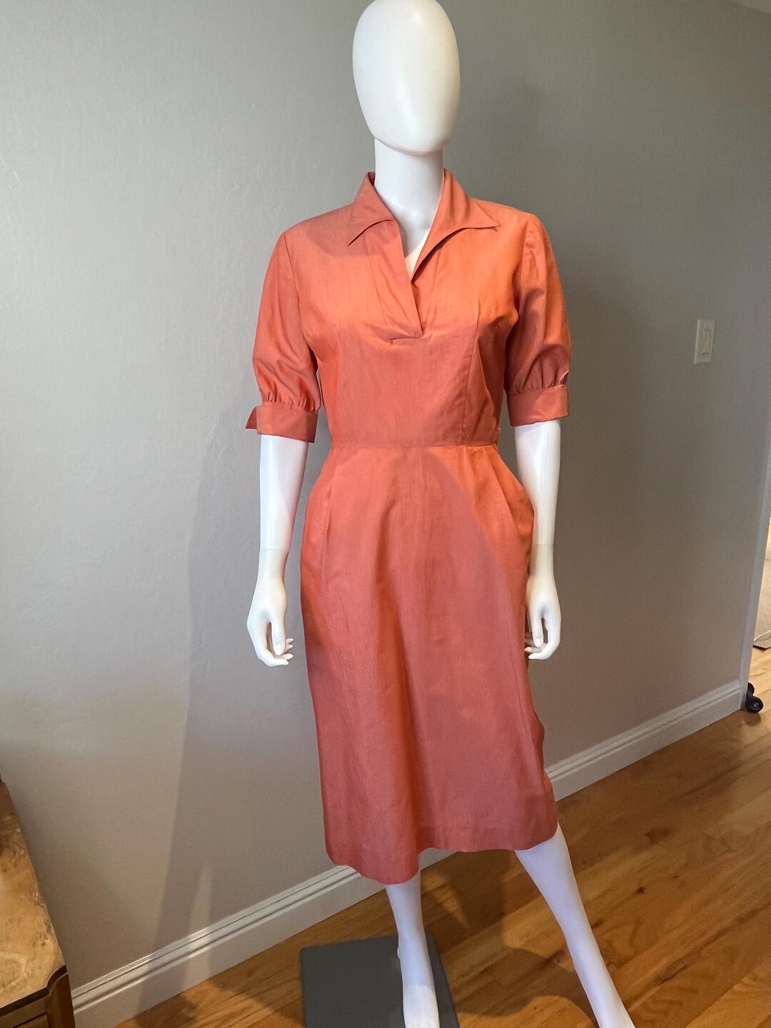 The Rosenfeld Look - Vintage 1950s Henry Rosenfeld Coral Cotton Day ...