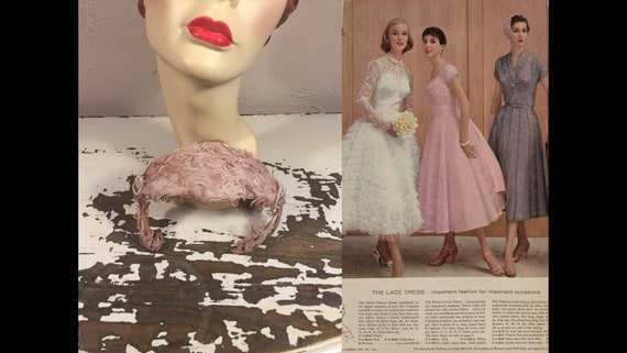 Wedding Gossips - Vintage 1950s Mauve Pink & Pear… - image 2