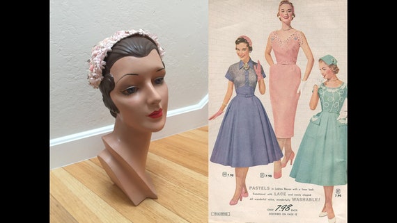 Her Pastel Pink Mood - Vintage 1950s Pale Pink Dai