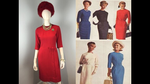 The Office Control - Vintage 1960s Lipstick Red Wo
