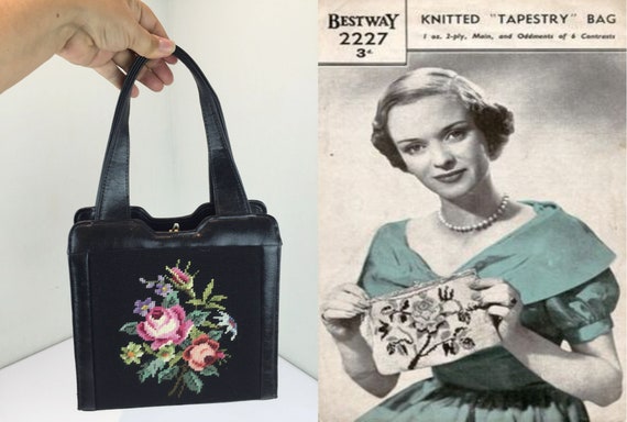 Bouquets of Beauty - Vintage 1950s 1960s Black Ne… - image 2