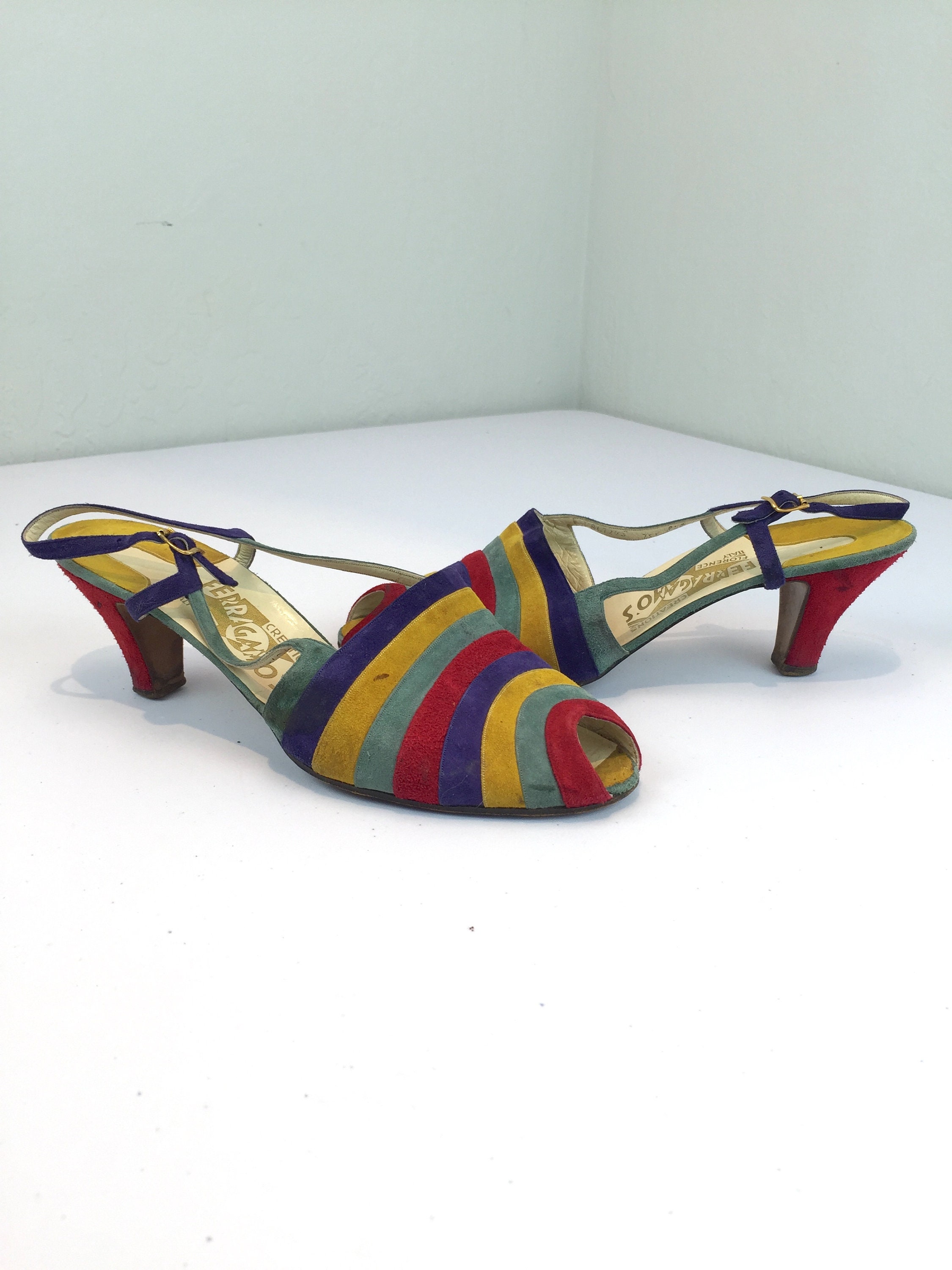 靴 Ferragamo heels Vintage Shoes Salvatore Ferragamo Heels Bow Detail Court UK