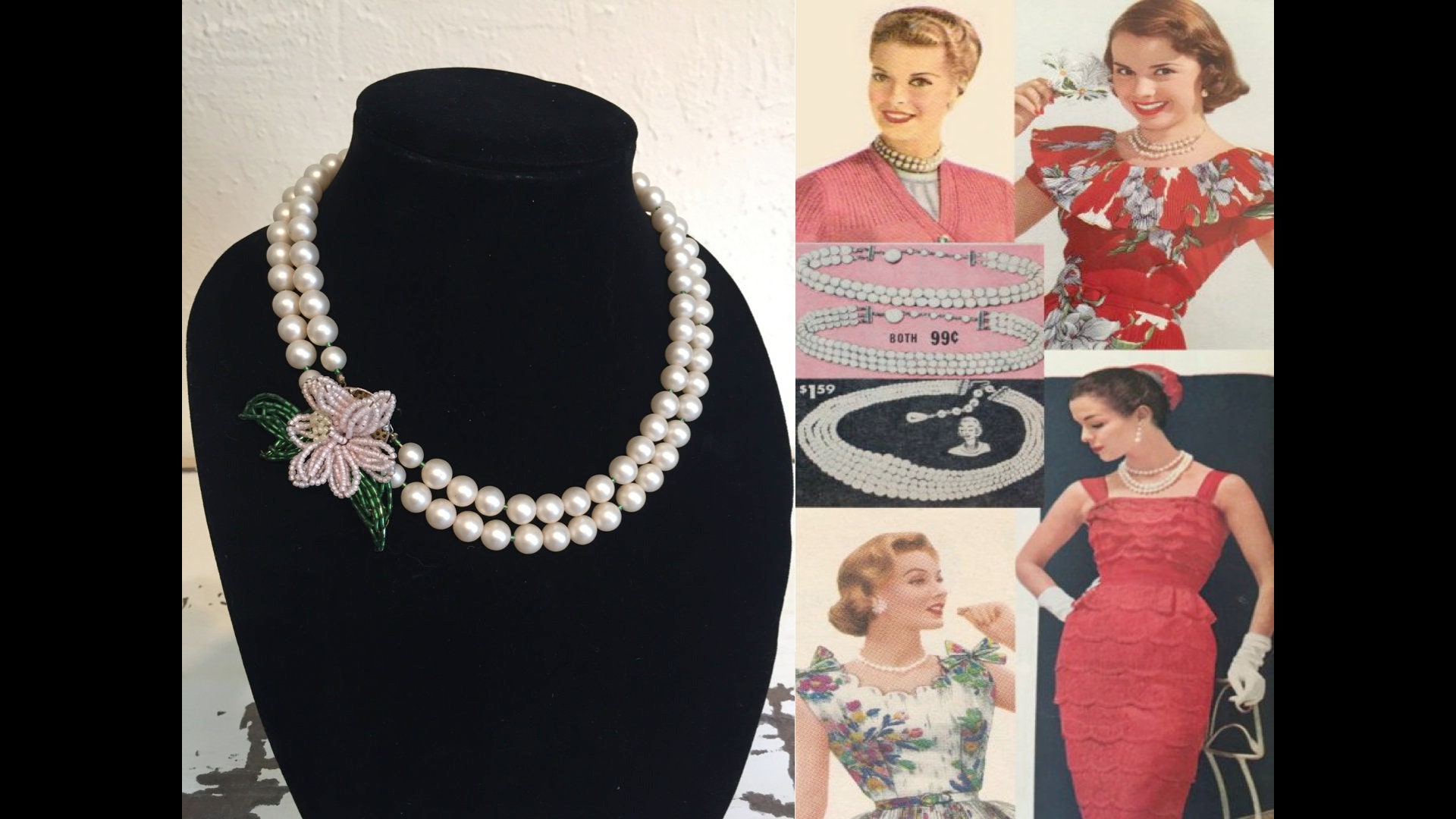 Vintage 1950s large pearl - Gem