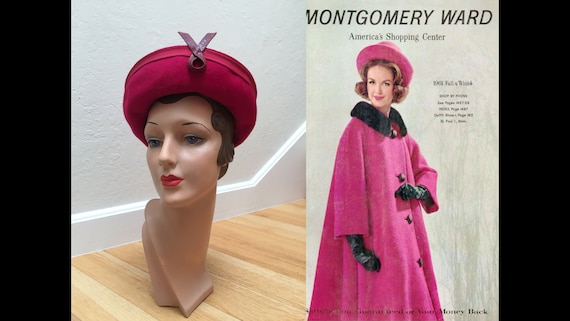 Tickled She Was - Vintage Early 1960s Magenta Ceri