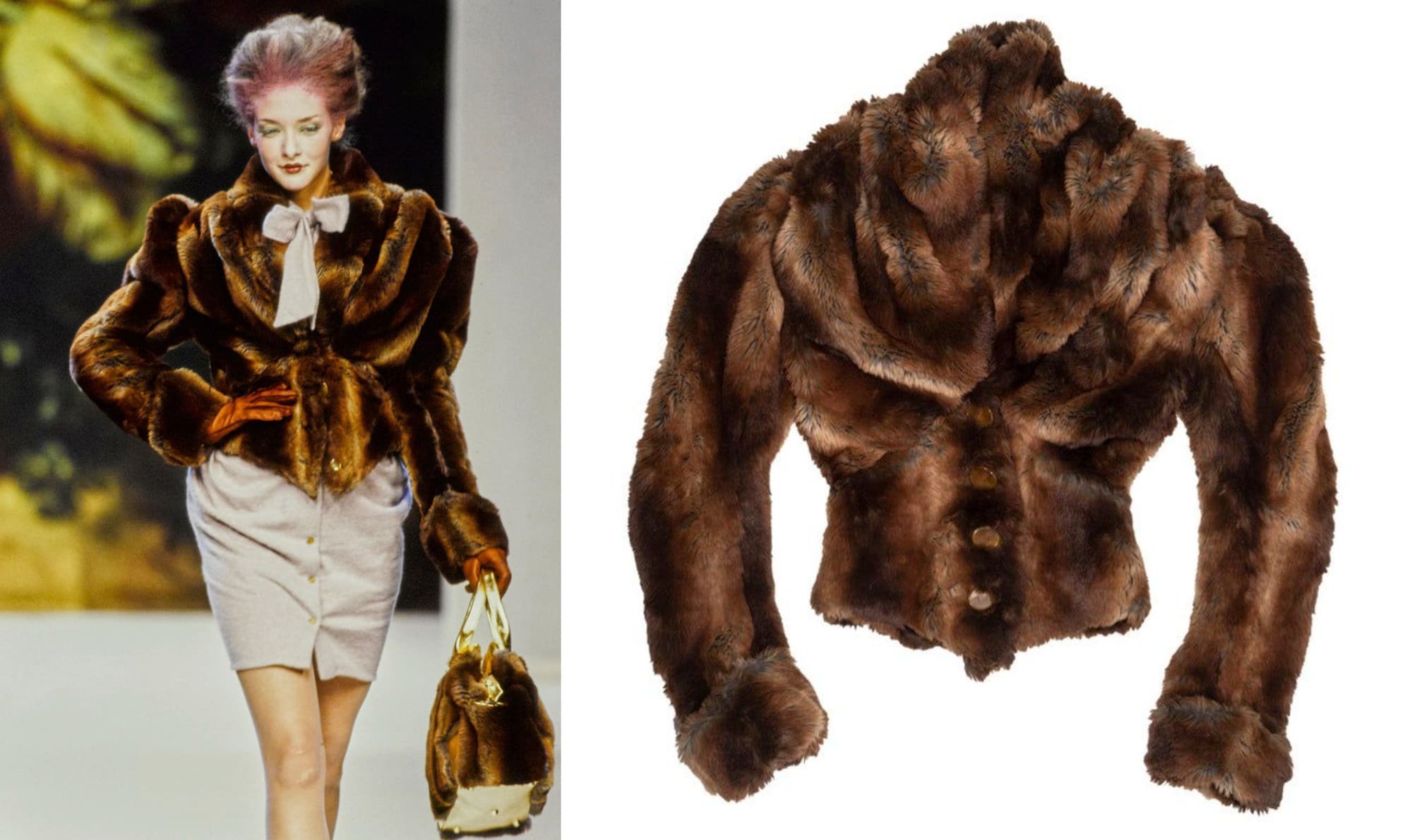 Vivienne Westwood Fall 1995 Ready to Wear Two Tone Tissavel Faux