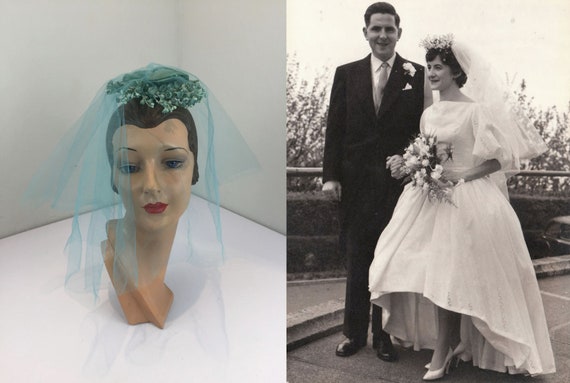 Technicolor Wedding - Vintage 1950s 1960s Aqua Tu… - image 2