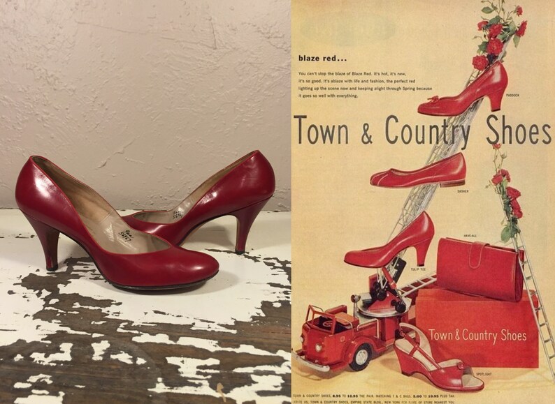 candy apple red pumps