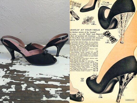 sparkling black heels