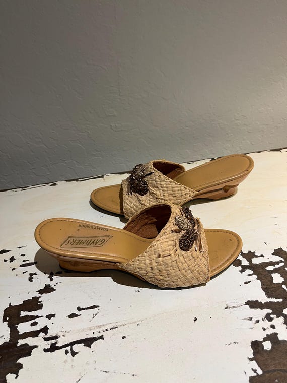 Imported Pleasures Vintage 1950s 1960snatural Straw Wooden Slide