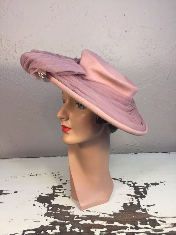 A Paris Collection - Vintage 1940s Dusty Mauve Pi… - image 4