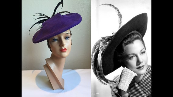 She Was an English Violet - Vintage 1940s Plum Pur