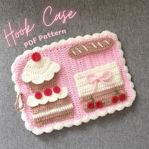 CROCHET PATTERN: Crochet Hook Holder | Crochet Hook Case | Hook Case Pattern | Pink Cute Crochet | Instant Download PDF
