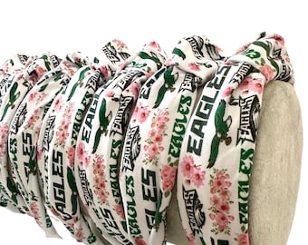 Philadelphia Sports Birds INSPIRED Hair Headband Hairband Band Knotted NFL Football Game Day Accessory Unique Girly Floral RARE Ladies Girls
