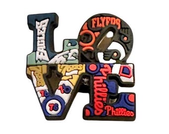 Philadelphia Sport Phillies Flyers Sixers 76ers Birds INSPIRED Shoe Clog Bag or for Purse Tote Charm Bracelet Unique Rare Gift Hard to Find