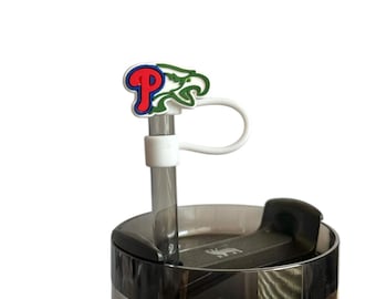 Philadelphia Sports Phillies Birds Swoop Phanatic INSPIRED Reusable Silicone Straw Cap Cover Topper Cup Accessory Charm Drink Unique Rare