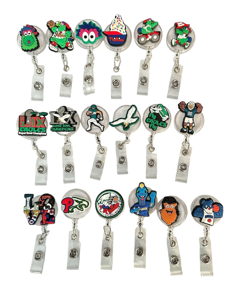 Philadelphia sports Phillies phanatic INSPIRED shoe clog charm MLB Baseball Accessory or for Bag Purse Tote Girls Teens Ladies Rare Gift Bild 7