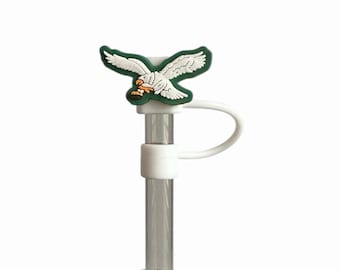Philadelphia Sports Birds Swoop INSPIRED Football Reusable Silicone Straw Cap Cover Topper Cup Accessory Charm Drink Unique Gift Super RARE