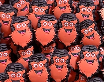 Philadelphia Sports Gritty Flyers Mascot Philly INSPIRED for Shoe Clog or Bag Purse Tote Charm Bracelet NHL Hockey