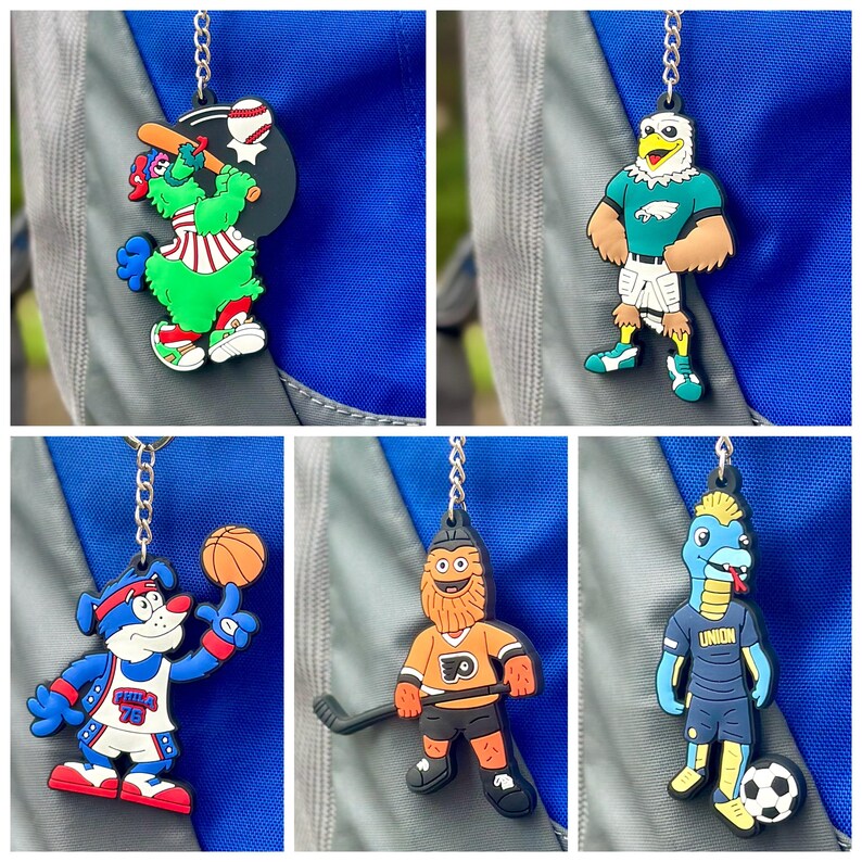 Philadelphia sports Phillies phanatic INSPIRED shoe clog charm MLB Baseball Accessory or for Bag Purse Tote Girls Teens Ladies Rare Gift Bild 12