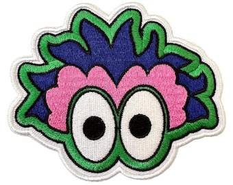 Philadelphia Phillies Phanatic Eyes Embroidered Iron or Sew On Patch Appliqué Philly Sports INSPIRED Hats Jackets Bags Backpacks Jeans Gift