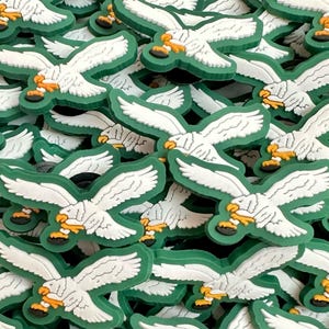 Philadelphia Eagles Retro Throwback Eagle Swoop Bird INSPIRED Shoe Clog Charm NFL Football for Bag Purse Tote Unique Gift Rare Hard to Find