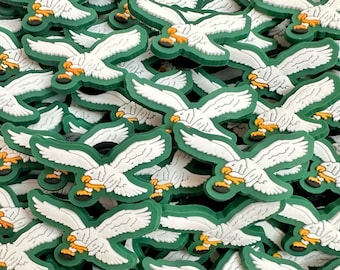 Philadelphia Eagles Retro Throwback Eagle Swoop Bird INSPIRED Shoe Clog Charm NFL Football for Bag Purse Tote Unique Gift Rare Hard to Find