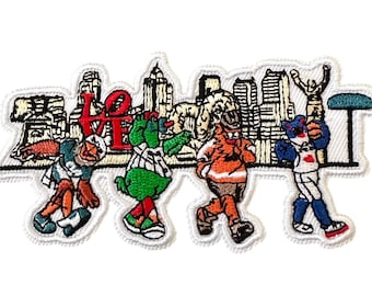 Parche bordado para planchar o coser de los Philadelphia Phillies Flyers Birds Sixers, inspirado en los deportes de Filadelfia, gorras, chaquetas, bolsos, mochilas y vaqueros.