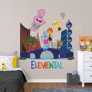 Peel And Stick Elemental Wall Decal Cartoon Wall art For Kid Room Wall Sticker Children Room Decor