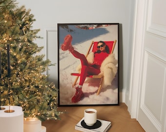 Winter Glam Après Ski Wall Art - Holiday Decor  (Digital Download)