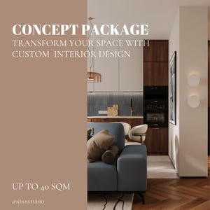 Servizio di progettazione d'interni personalizzato, moodboard, layout, visualizzazione 3D (PDF digitale)