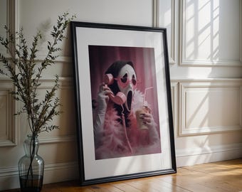 Halloween Glam Ghost Art - Horror Print (Digital Download)