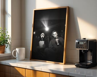 Halloween Movie Icons Poster: Spooky Home Decor Print (Digital Download)