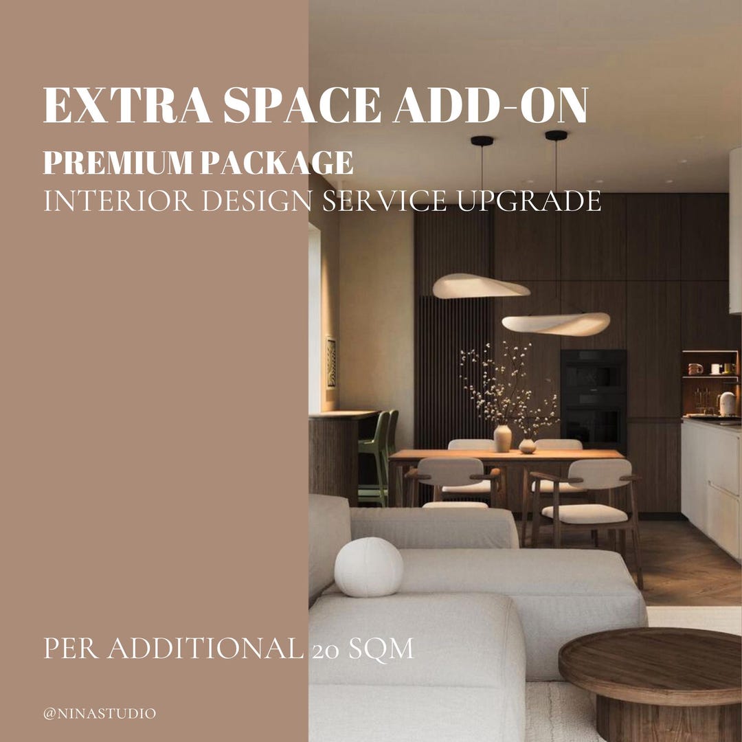 Extra Space Add-on,custom Interior Design Service, Moodboard, Layout ...
