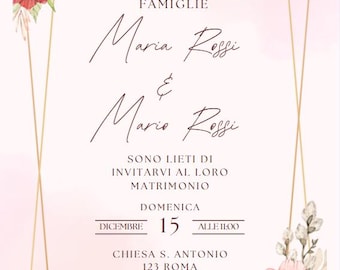 Invitación de boda digital personalizable