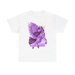 Twilight Sparkle Baumwoll T-Shirt, Süßes Grafik T-Shirt für Kinder & Erwachsene, Fantasy T-Shirt, Geschenk für Einhorn Liebhaber, Sommermode