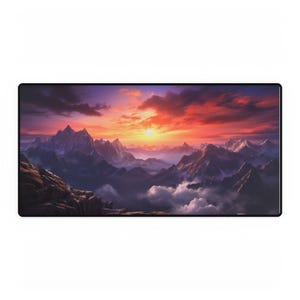 Mountain Sunset Desk map