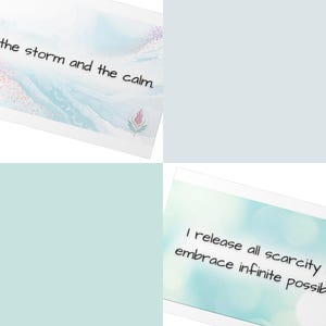Paquete de Afirmaciones Digital 1 / Trabajo con la Sombra, Confianza, Abundancia y Amor Propio / Tarjetas Imprimibles para Empoderamiento y Crecimiento