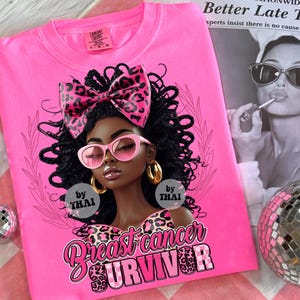 Breast Cancer Survivor PNG, Pink Awareness Design (Digital Download)