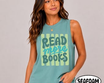 Komfort Farbe Lesen Sie mehr Bücher Unisex Tank Top Buch-Liebhaber Geschenke, Trendige Streifen Bookish Grafik