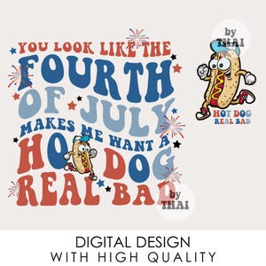 2 Designs Sie sehen aus wie der 4. Juli, macht einen Hot Dog