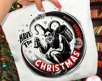 Merry Krampus PNG, Unique Christmas Graphic