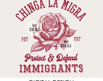 Chinga La Migra PNG: Anti-MAGA Resistance Art (Digital Download)