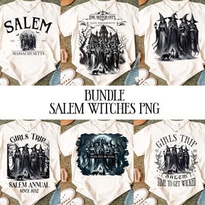Bundle Salem Witches PNG: Girls Trip Witch City Halloween Design (Digital Download)