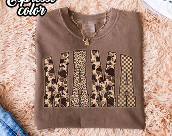 Comfort Color Mama Camo Western Shirt Gift for Mom, Mother's Day Sweatshirt, Mom Life Tee