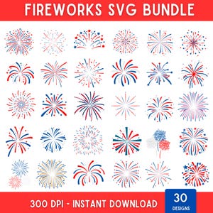 Fireworks Svg Bundle, Firecracker Svg, 4th Of July Fireworks Svg,  Fireworks Clipart Bundle, Independence Day, Firework Svg,Instant Download