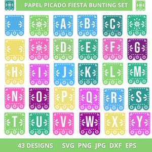 Papel Picado Svg Bundle, Papel Picado Png, Papel Picado Clipart, Mexican Fiesta, Papel Picado Banner, Svg Files For Cricut, Instant Download
